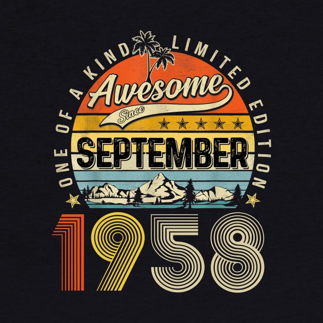 Awesome Since September 1958 Vintage 65th Birthday by nakaahikithuy